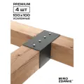 Коннекторы для бруса MIROZDANIE KONEKT 100x100 - 4 шт, цвет графит, с шурупами