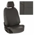 Комплект авточехлов Автопилот Renault Sandero I (40/60) с 09-14г. / Duster с 11-15г. / Nissan Terrano III с 12г. (без подушек безопасности). Экокожа (Темно-серый + Темно-серый)