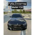 Губа, Сплиттер BMW F30 подходит на все бампера (Чёрный глянец)