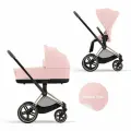 Cybex Priam IV Коляска 2 в 1, шасси Rose Gold/Peach Pink