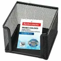 Диспенсер настольный для бумажного блока Brauberg Germanium, 78x105x105мм, сетчатый металл, черный (231944), 6шт.