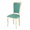 Стул деревянный дезире 41, массив бука, эмаль слоновая кость бирюзово-зеленый