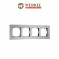 Рамка из металла на 4 поста Werkel AluMax W0043506, цвет алюминий