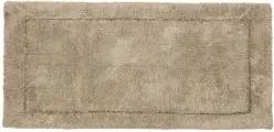 Коврик для ванной 70x140 см махровый противоскользящий La Maison de Domitille Plaza Linen. Бежевый. 100% хлопок.