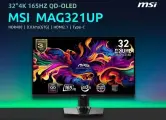 MSI 31.5 Монитор MSI MAG 321UP 4K,165HZ, QD-OLED, черный, черный матовый