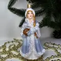 Irena-Co елочная игрушка, стекло Снегурочка со шкатулкой (11х6х6см)