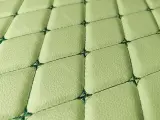Стеганая Экокожа Dakota без клеевого слоя - Светло-зелёный Ромб - Зелёная нитка (100х140см) Простроченная - Прошитая экокожа + поролон 5мм + спанбонд.