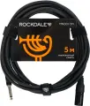 ROCKDALE MN001-5M готовый микрофонный кабель, разъемы XLR male X mono jack male, длина 5 м, черный