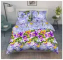 Постельное белье Василиса бязь арт. 3925/1 Фиалки размер 1,5 спальный