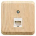Розетка Systeme Electric этюд компьютерная RJ45 кат.5е, сосна, Россия