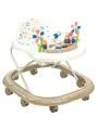 Ходунки музыкальные INDIGO ABC, с подсветкой, 8 колес, бежевый-белый