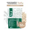Наполнитель для кошачьего туалета тофу Pet-it соевый без аромата 12 л