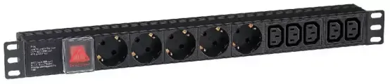 Блок розеток ExeGate PDU-19H008 Al-5C135S-C14-SW (EX280866RUS)