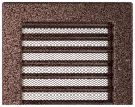 Решетка Kratki 22х22 гранит-медь c жалюзи, вентиляционная