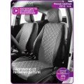 Авточехлы AUTOFRANT, для Nissan Qashqai 2 (с 2011), экокожа, черный/серый