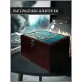 Шкатулка интерьерная вишня для украшений универсальная 22x17x12 см искусство Цветущий миндаль (Винсент Ван Гог, живопись, шедевры, импрессионизм) - 2042