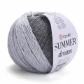 Пряжа Summer Dream YarnArt, серый принт - 4316, 70% хлопок, 30% вискоза, 4 мотка, 100 г, 350 м.