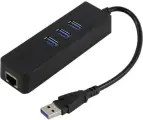 KS-is KS-405 адаптер с USB хабом USB 3.0 RJ45 LAN Gigabit