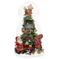 Снежный шар музыкальный мишки наряжают ёлку, 21х12 см, Sigro 50-0358