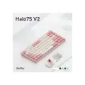 NuPhy Клавиатура беспроводная Halo75 V2 Silent Red Clear-Top Switch, (Cherry MX Silent Red), розовый