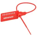 Пломбы пластиковые номерные универсал, самофиксирующиеся, длина рабочей части 350 мм, красные, 1000 шт