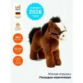 Лошадка коричневая с недоуздком, мягкая игрушка Leosco, реалистичный дизайн
