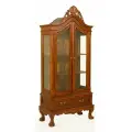 Витрина из красного дерева (mahogany wood) DOMKORLEONE в стиле Chippendale, с ящиком и полками, цвет орех HP(коричневый)