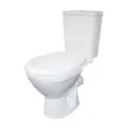 Унитаз компакт напольный соло в комплекте с бачком, арматурой, сиденьем, белый, горизонтальный выпуск