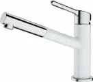 Смеситель FRANKE Orbit с выдвижным изливом, хром/белый (115.0623.139)