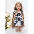Одежда для кукол 32-35см Paola Reina, Vidal Rojas, Berjuan и др, Платье на завязках для кукол, черный с белым