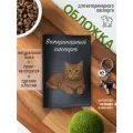 Обложка на ветеринарный паспорт для кошек с принтом рыжая кошка