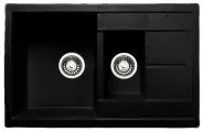 Мойка GRANICOM G-012 (790*495мм), 2 чаши CUBA (антрацит)
