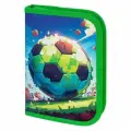 5 шт. Пенал пифагор, 1 отделение 1 откидная планка, полиэстер, 19х13 см, Football match, 273476