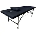 Массажный стол Fabric-Stol с регулировкой ножек, 190х70х65-85 см, черный