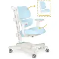 Растущее детское кресло ортопедическое с подлокотниками Ergokids Space Air Y-609 голубое