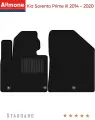 Ворсовые коврики для Kia Sorento Prime 3 (UM) 2014 - 2020, черные, 2шт, автомобильные, передние, Стандарт / Киа Соренто Прайм 3