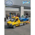 Брудер, Набор грузовик эвакуатор Mercedes (свет, звук) и спортивный автомобиль, Bruder, длина 17,2 см, 02-675