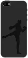 Силиконовый чехол на Apple iPhone SE / 5s / 5 / Эпл Айфон 5 / 5с / СЕ с рисунком Kickboxing Soft Touch черный