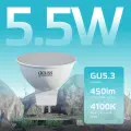 Светодиодная лампа Gauss LD13526 5.5W эквивалент 50W 4100K 450Лм GU5.3 для спотов MR16 (комплект из 5 шт.)