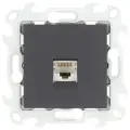 Simon Механизм розетки RJ45 кат. 5e UTP Simon24 графит 2410598-038