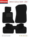Ворсовые автомобильные коврики в салон Стандарт для BMW X1 sDrive 1 (E84) 2009 - 2015, черные, 5шт. / БМВ