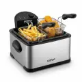 Фритюрница Kitfort КТ-6539 серебристый, мощность 2000 Вт, ёмкость 12 л