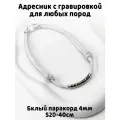 Украшение. Тихий адресник с гравировкой. Жетон 50мм на шнурке 4мм. Белый S
