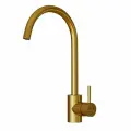 Смеситель для кухни с PVD-покрытием MIXLINE MLSS-0303G трубчатый излив, золото