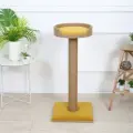 Когтеточка для кошек IvPet Столбик с лежанкой 93*40*36, Джут, микровелюр, IvPetRoom, горчичный