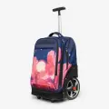 Сумка рюкзак на колесах CUBE, Капибара и закат, для фигурных коньков, роликов, одежды, экипировки и аксессуаров
