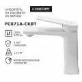Смеситель для раковины в ванную Comforty FC071A-CKBT белый, однорычажный