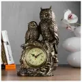 Часы настольные интерьерные каминные Две совы, 15.5x9 x 29.5 см