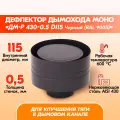 Дефлектор Моно ЗМ-Р 430-0.5 D115 Черный (RAL 9005) эмаль Т до 600С* дымохода, Дефлектор из нержавейки для дымохода