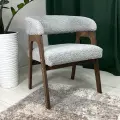 Стул кресло букле с мягкой спинкой и деревянными ножками